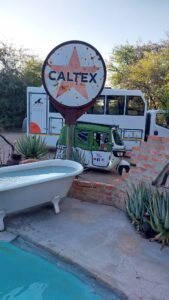 Roy's Rest Camp – decorative safari vehicle