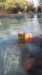 Roy's Rest Camp – poolside refreshment