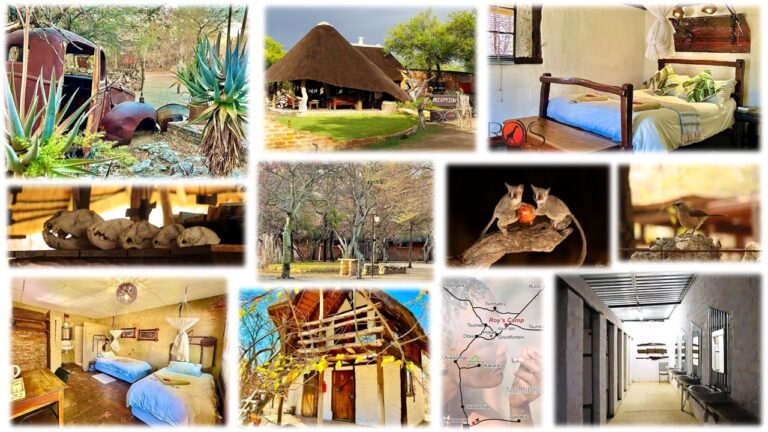 Roy's Rest Camp – rooms and facilities collage