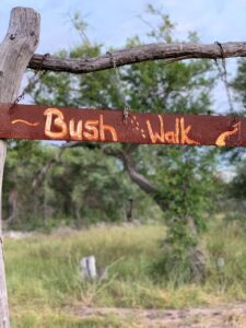 Roy's Rest Camp – bush-walk sign