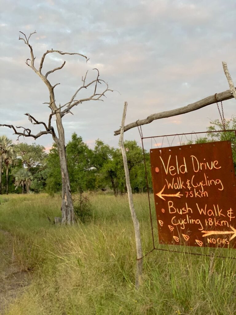 Roy's Rest Camp – veld-route sign