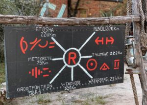 Roy's Rest Camp – northern route board
