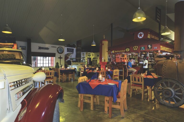 Restaurant interior at Canyon Roadhouse accommodation