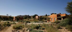 Desert Horse Inn lodge buildings in the landscape