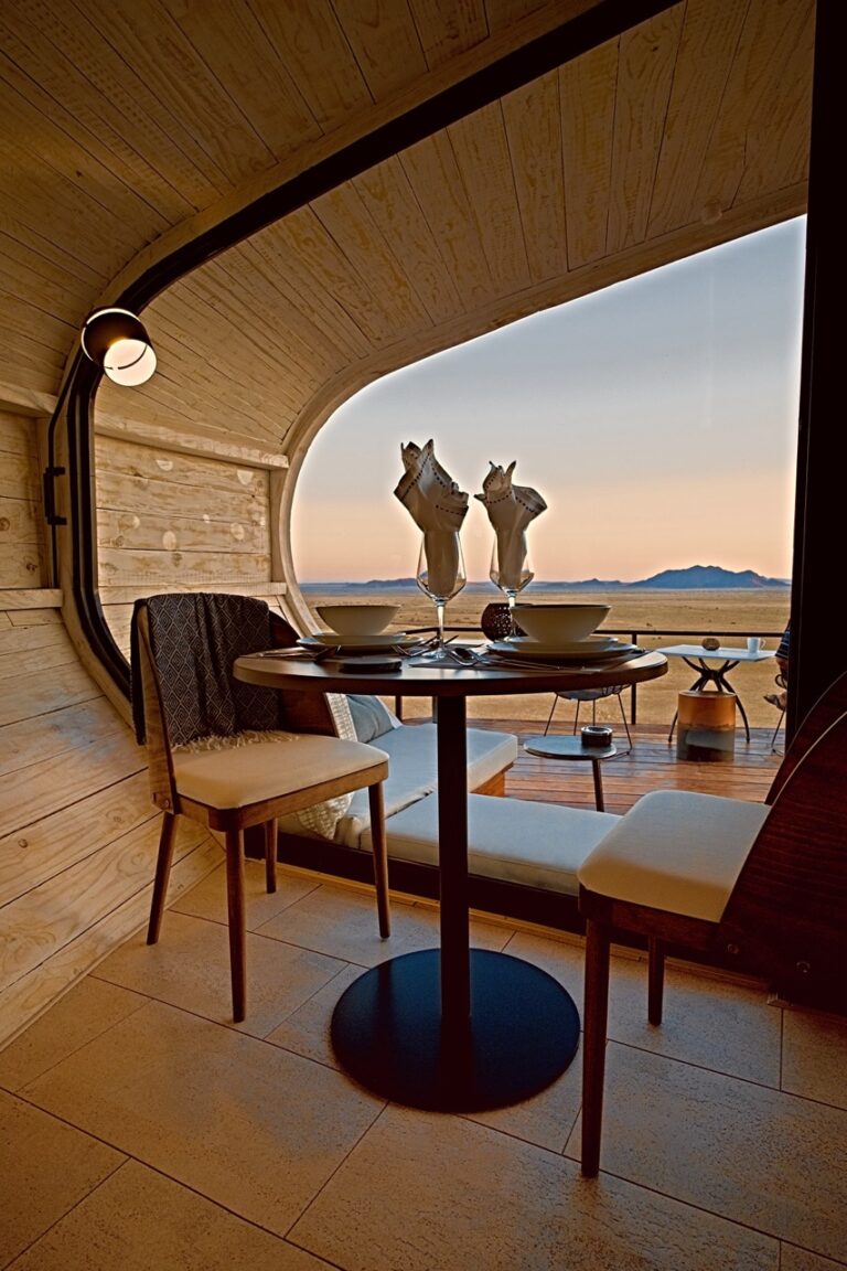 Private dining area inside the Desert Whisper suite