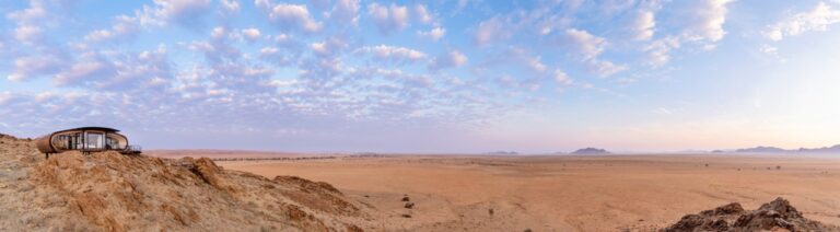 Panoramic Namib Desert view from Desert Whisper accommodation