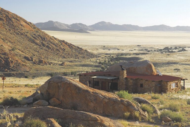 Eagles Nest Chalets across the rocky Aus landscape