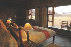 Comfortable double bedroom in an Eagles Nest chalet