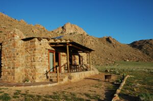 Self-catering chalet exterior near Aus
