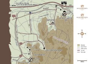 Trail map for walks around Eagles Nest Chalets