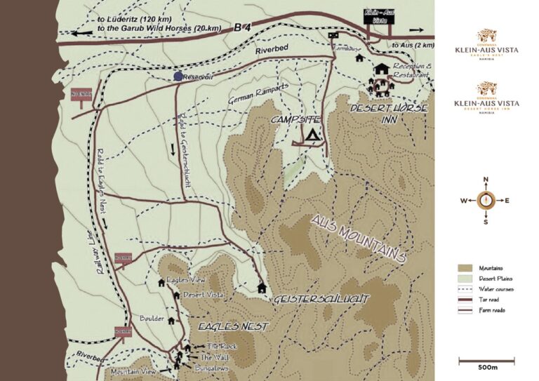 Trail map for walks around Eagles Nest Chalets
