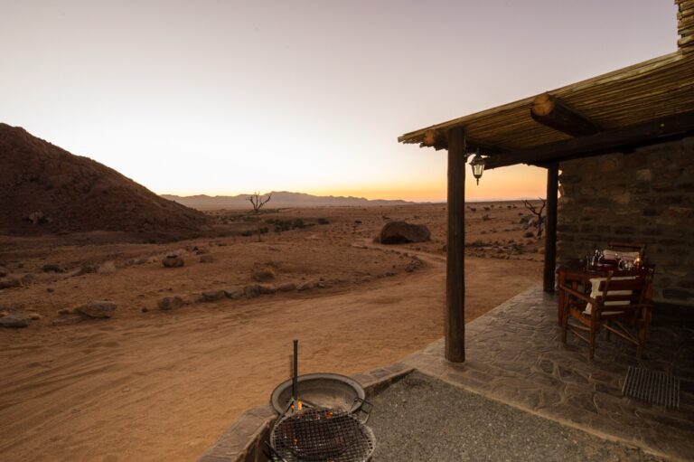 Private veranda at Eagles Nest Chalets