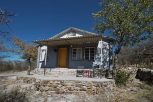Colourful chalet exterior at Etosha Safari Camp