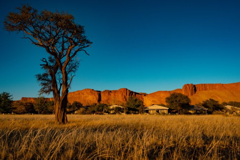 Namib Desert Lodge beneath fossilised dunes