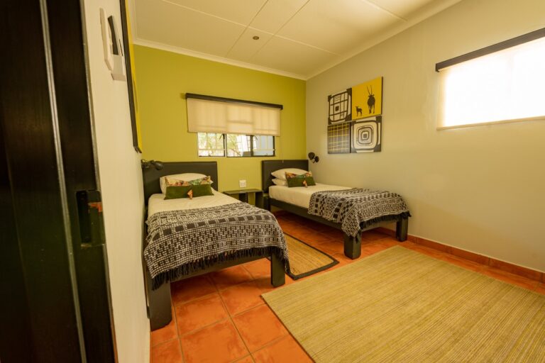 Family-friendly twin room at Namib Desert Lodge