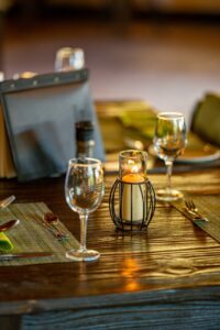 Dining table detail at Namib Desert Lodge