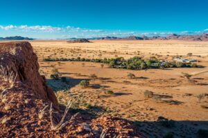 Panoramic view from fossilised dunes near Namib Desert Lodge