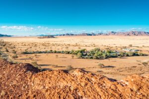 Wide desert panorama from Namib Desert Lodge
