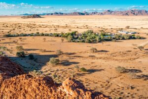 Namib Desert Lodge across the arid plains