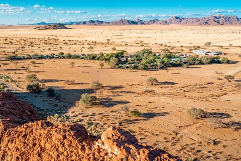 Namib Desert Lodge across the arid plains