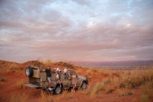 Refreshment stop on a Namib Desert Lodge nature drive