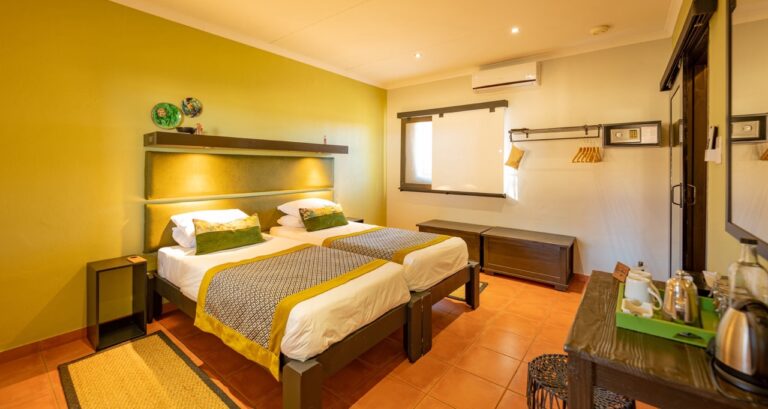Twin bedroom at Namib Desert Lodge accommodation