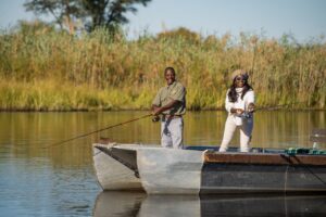Guided fishing trip from Namushasha River Lodge