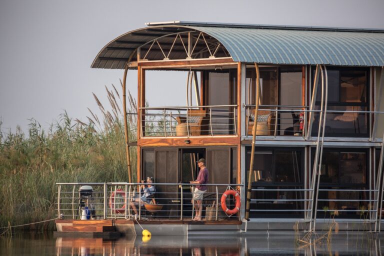 Lower service deck at the exclusive-use river villa