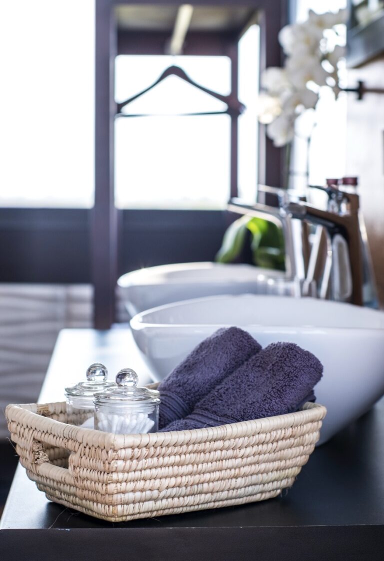 Welcome towels and amenities in the private river villa