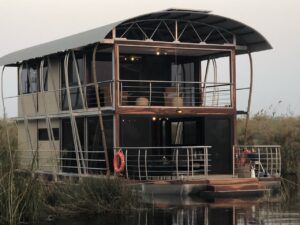 Front view of Namushasha River Villa on the Kwando channel