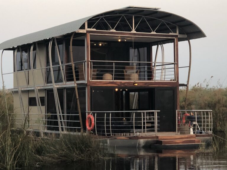 Front view of Namushasha River Villa on the Kwando channel