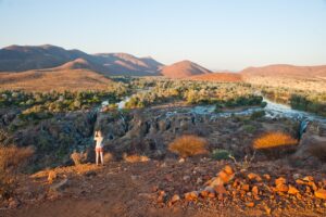 Panoramic Kunene landscape near Omarunga Epupa-Falls Camp