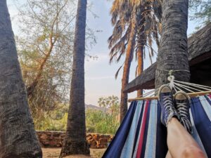 Hammock beside an Omarunga Epupa-Falls Camp chalet
