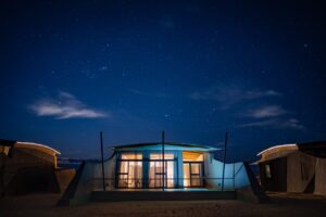 The Desert Grace bungalow under the stars