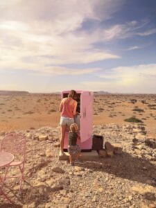 Couple enjoying the desert scenery near The Desert Grace