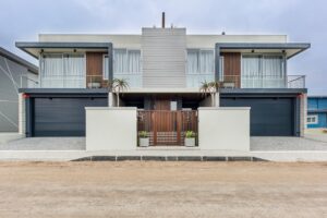 Street-facing exterior of The Pearls Beach Pods in Swakopmund