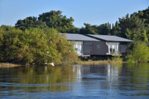 Two river-facing bungalows at Zambezi Mubala Lodge