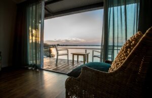 River-facing room deck at Zambezi Mubala Lodge
