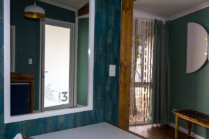 Entrance to a Zambezi Mubala Lodge guest room