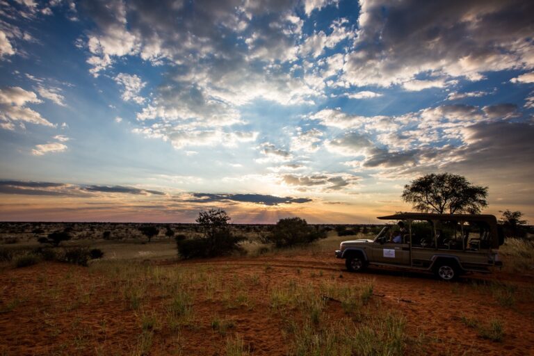 Sunset nature drive at Kalahari Anib Lodge