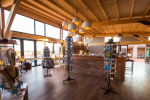 Curio shop inside Kalahari Anib Lodge