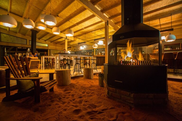 Restaurant dining area at Kalahari Anib Lodge