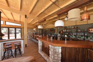 Bar counter at Kalahari Anib Lodge near Mariental