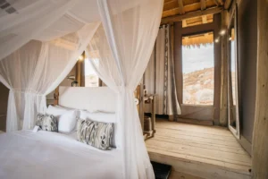 Damaraland Camp suite with a view across the desert