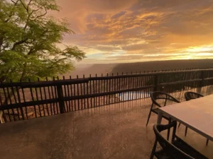 Sunset from the Grootberg Lodge viewing deck