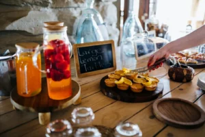 Afternoon refreshments and snacks at Kulala Desert Lodge