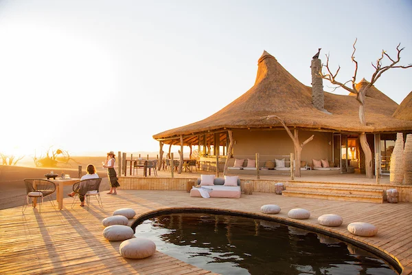 Shared pool and deck beside the Little Kulala main lodge