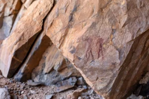 Rock art on an outcrop in the Little Kulala area